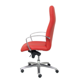 Sillón de oficina Piqueras y Crespo Caudete Piel - Ref. fabricante 115DBPIELRJ - Rojo