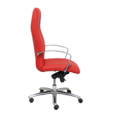Sillón de oficina Piqueras y Crespo Caudete Piel - Ref. fabricante 115DBPIELRJ - Rojo