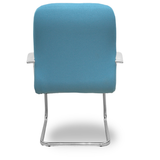 Sillón de oficina Piqueras y Crespo Caudete Confidente Patin Bali - Ref. fabricante 117CPBALI10 - Azul Cielo