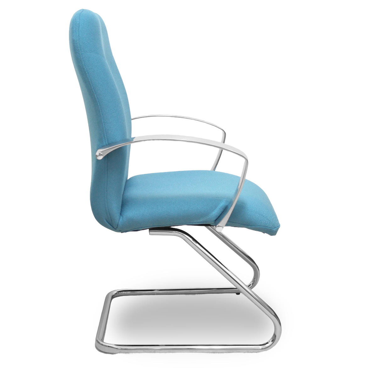 Sillón de oficina Piqueras y Crespo Caudete Confidente Patin Bali - Ref. fabricante 117CPBALI10 - Azul Cielo