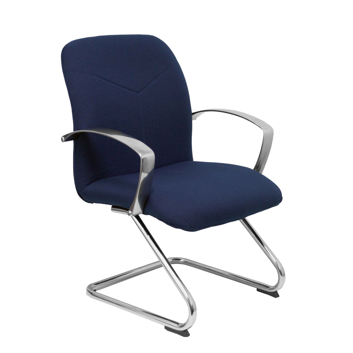 Sillón de oficina Piqueras y Crespo Caudete Confidente Patin Bali - Ref. fabricante 117CPBALI10 - Azul Marino