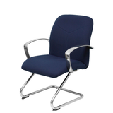 Sillón de oficina Piqueras y Crespo Caudete Confidente Patin Bali - Ref. fabricante 117CPBALI10 - Azul Marino