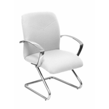 Sillón de oficina Piqueras y Crespo Caudete Confidente Patin Bali - Ref. fabricante 117CPBALI10 - Blanco