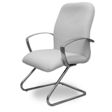 Sillón de oficina Piqueras y Crespo Caudete Confidente Patin Bali - Ref. fabricante 117CPBALI10 - Blanco