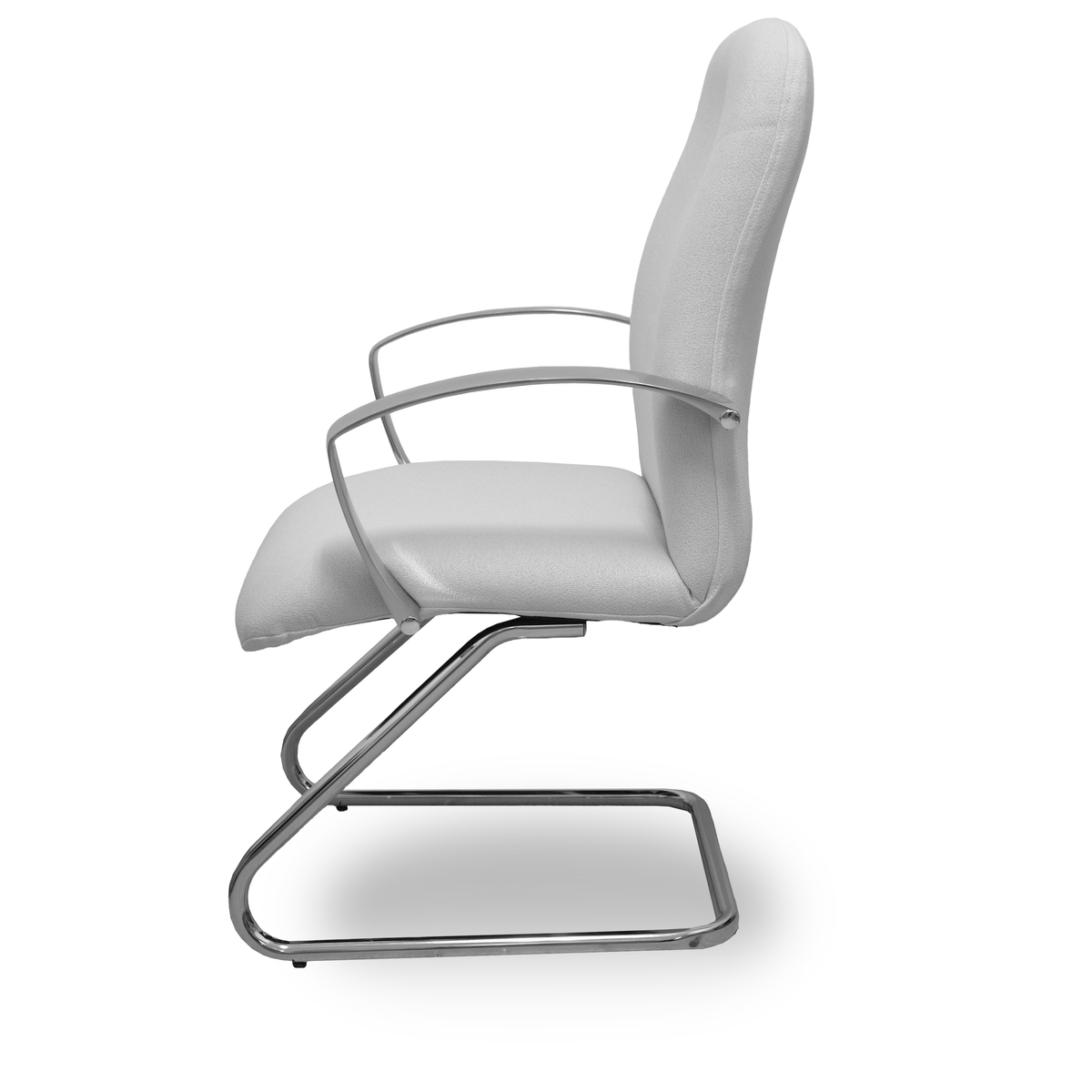 Sillón de oficina Piqueras y Crespo Caudete Confidente Patin Bali - Ref. fabricante 117CPBALI10 - Blanco