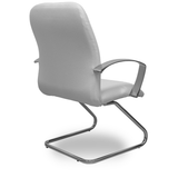 Sillón de oficina Piqueras y Crespo Caudete Confidente Patin Bali - Ref. fabricante 117CPBALI10 - Blanco