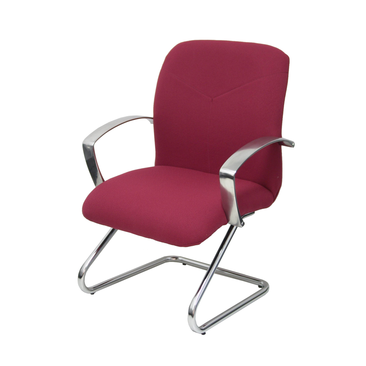 Sillón de oficina Piqueras y Crespo Caudete Confidente Patin Bali - Ref. fabricante 117CPBALI10 - Granate