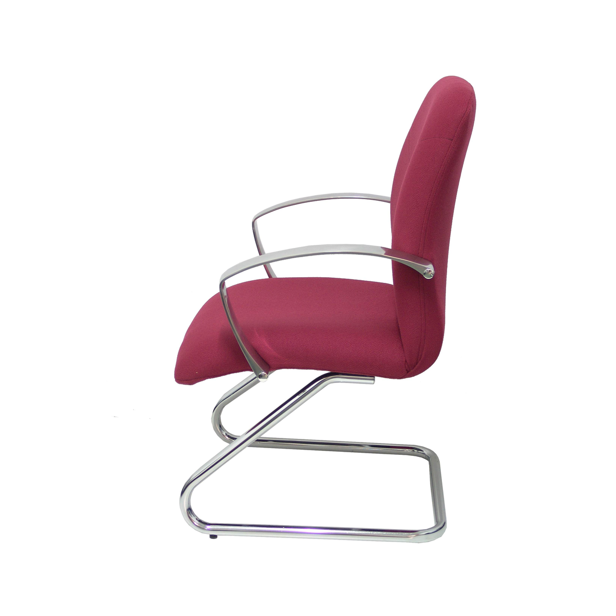 Sillón de oficina Piqueras y Crespo Caudete Confidente Patin Bali - Ref. fabricante 117CPBALI10 - Granate