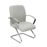 Sillón de oficina Piqueras y Crespo Caudete Confidente Patin Bali - Ref. fabricante 117CPBALI10 - Gris Claro