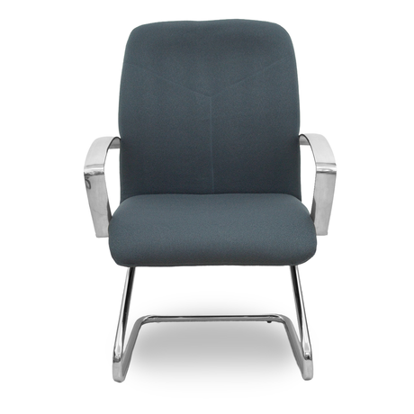 Sillón de oficina Piqueras y Crespo Caudete Confidente Patin Bali - Ref. fabricante 117CPBALI10 - Gris Oscuro