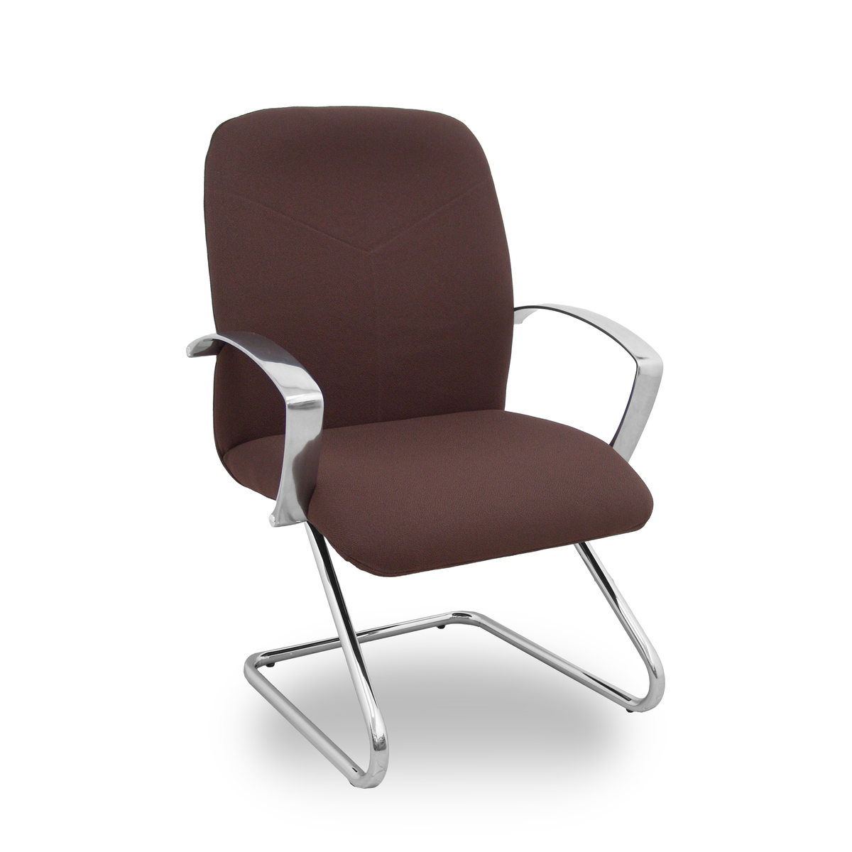 Sillón de oficina Piqueras y Crespo Caudete Confidente Patin Bali - Ref. fabricante 117CPBALI10 - Marron Oscuro