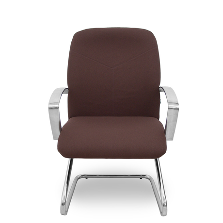 Sillón de oficina Piqueras y Crespo Caudete Confidente Patin Bali - Ref. fabricante 117CPBALI10 - Marron Oscuro