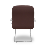 Sillón de oficina Piqueras y Crespo Caudete Confidente Patin Bali - Ref. fabricante 117CPBALI10 - Marron Oscuro
