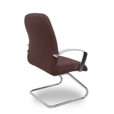 Sillón de oficina Piqueras y Crespo Caudete Confidente Patin Bali - Ref. fabricante 117CPBALI10 - Marron Oscuro