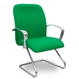Sillón de oficina Piqueras y Crespo Caudete Confidente Patin Bali - Ref. fabricante 117CPBALI10 - Verde