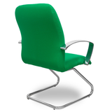 Sillón de oficina Piqueras y Crespo Caudete Confidente Patin Bali - Ref. fabricante 117CPBALI10 - Verde