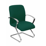 Sillón de oficina Piqueras y Crespo Caudete Confidente Patin Bali - Ref. fabricante 117CPBALI10 - Verde Botella