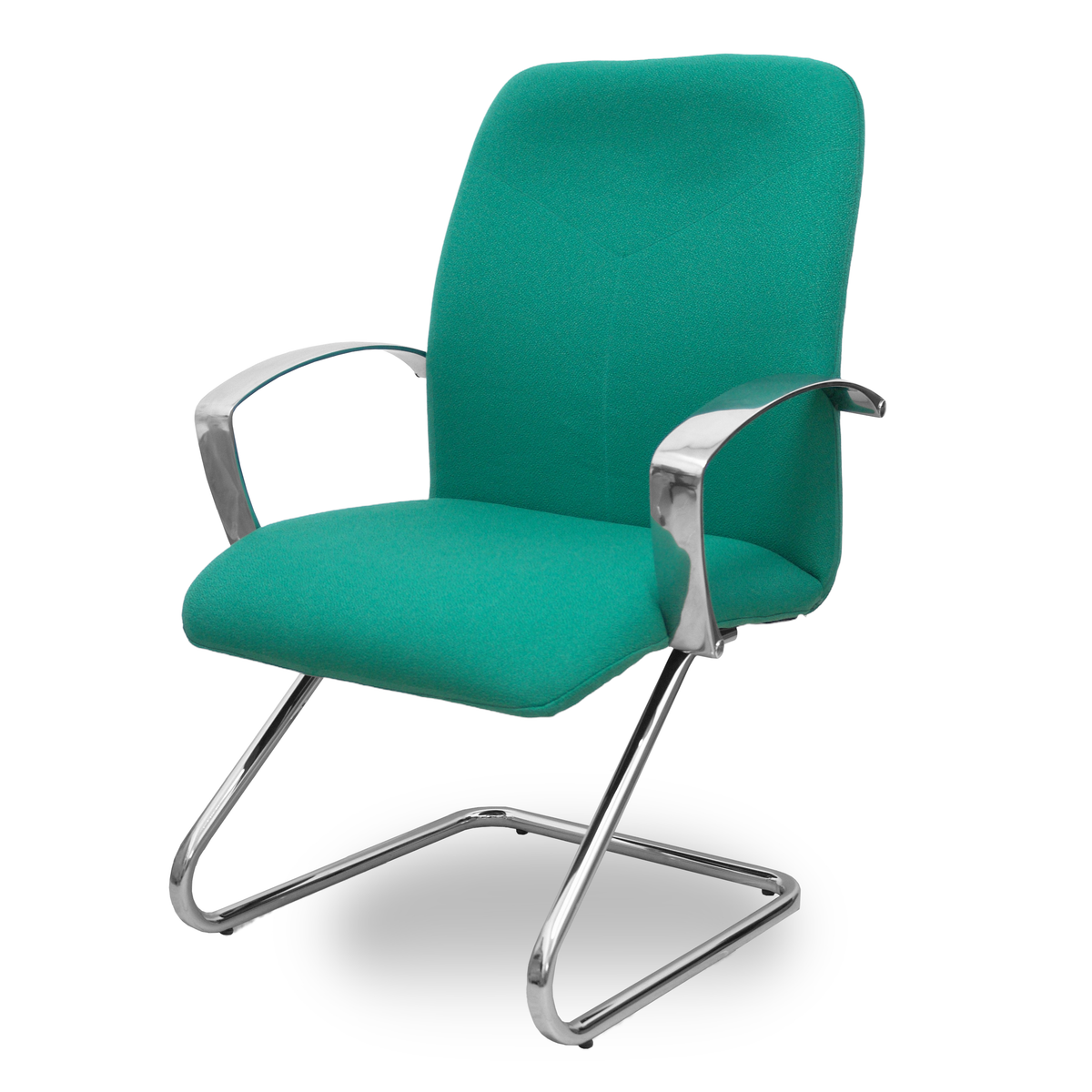 Sillón de oficina Piqueras y Crespo Caudete Confidente Patin Bali - Ref. fabricante 117CPBALI10 - Verde Esmeralda