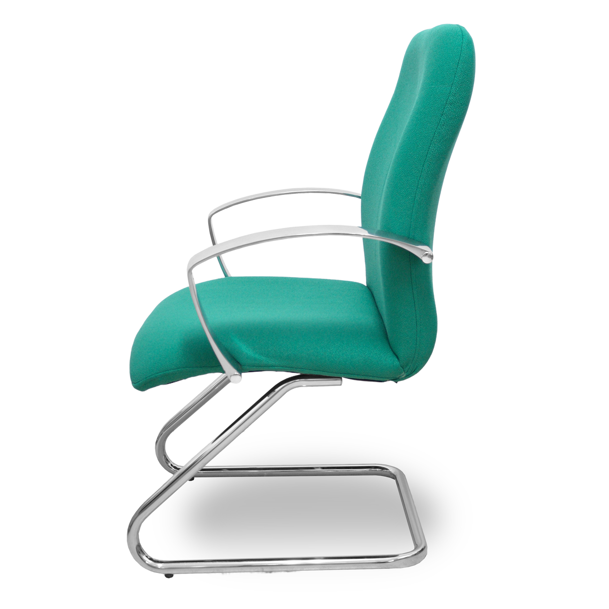 Sillón de oficina Piqueras y Crespo Caudete Confidente Patin Bali - Ref. fabricante 117CPBALI10 - Verde Esmeralda