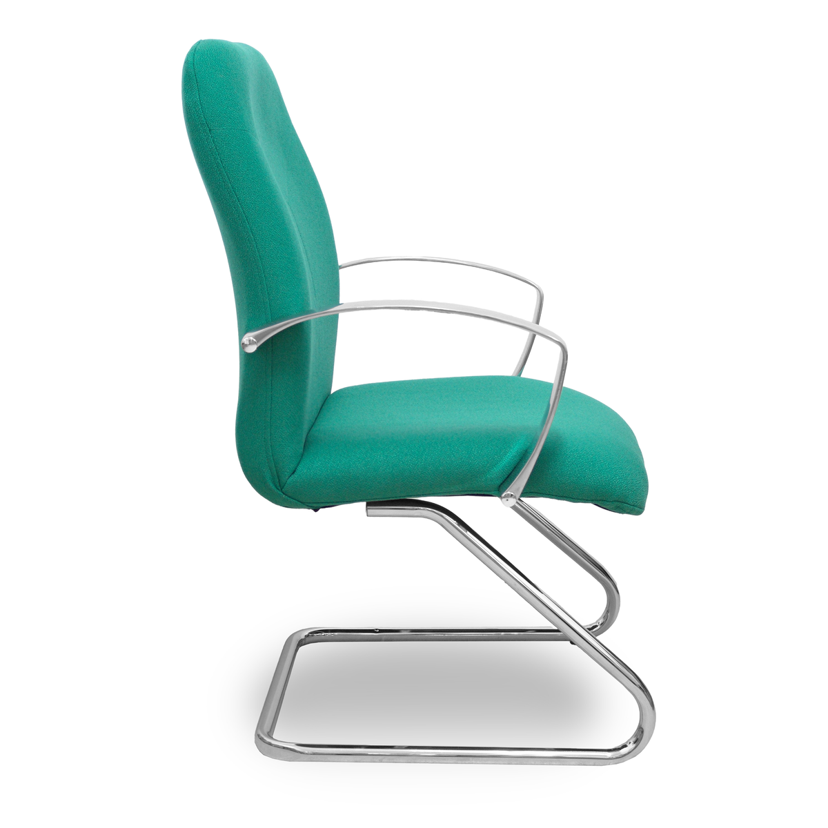 Sillón de oficina Piqueras y Crespo Caudete Confidente Patin Bali - Ref. fabricante 117CPBALI10 - Verde Esmeralda