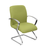 Sillón de oficina Piqueras y Crespo Caudete Confidente Patin Bali - Ref. fabricante 117CPBALI10 - Verde Oliva