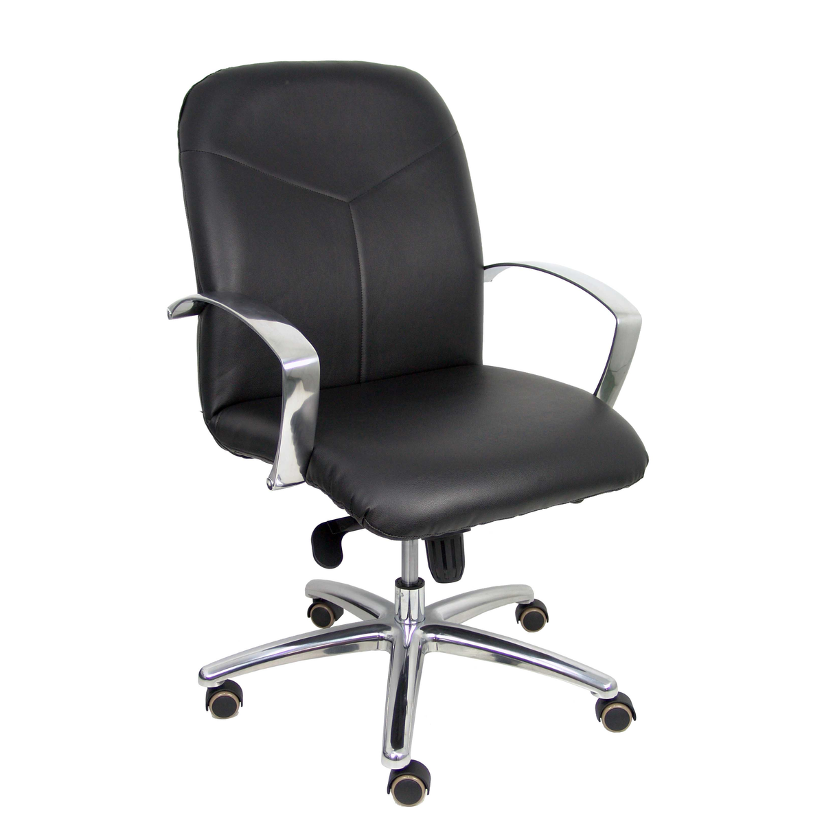 Sillón de oficina Piqueras y Crespo Caudete Confidente Similpiel - Negro