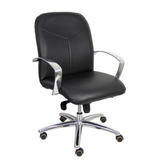 Sillón de oficina Piqueras y Crespo Caudete Confidente Similpiel - Negro