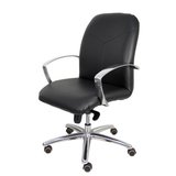 Sillón de oficina Piqueras y Crespo Caudete Confidente Similpiel - Negro