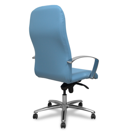 Sillón de oficina Piqueras y Crespo Caudete Similpiel - Ref. fabricante 115DBSP02 - Azul Claro