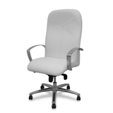 Sillón de oficina Piqueras y Crespo Caudete Similpiel - Ref. fabricante 115DBSP02 - Blanco