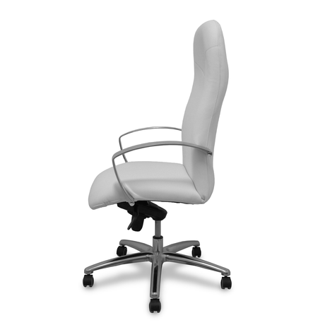 Sillón de oficina Piqueras y Crespo Caudete Similpiel - Ref. fabricante 115DBSP02 - Blanco