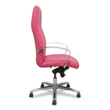 Sillón de oficina Piqueras y Crespo Caudete Similpiel - Ref. fabricante 115DBSP02 - Rosa