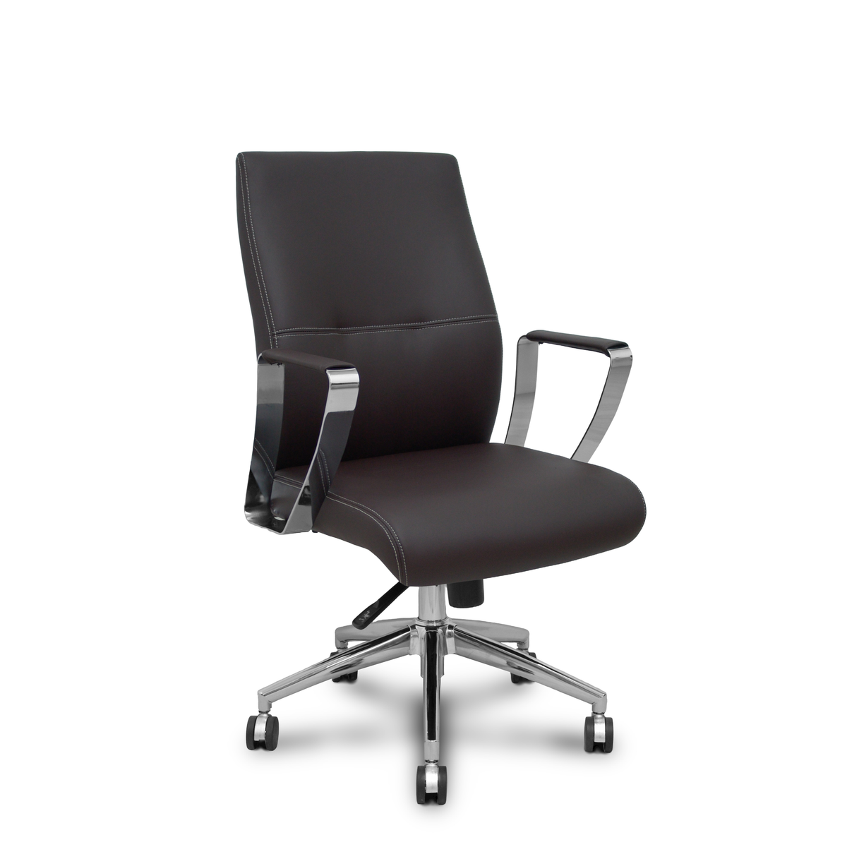 Sillón de oficina Piqueras y Crespo Ergo541 Similpiel - Sincro - Marron Oscuro