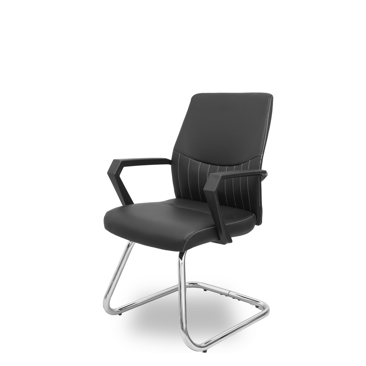 Sillón de oficina Piqueras y Crespo Opti522 Confidente Patin Similpiel - Negro