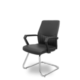 Sillón de oficina Piqueras y Crespo Opti522 Confidente Patin Similpiel - Negro