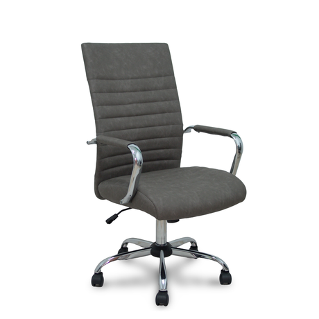 Sillón de oficina Piqueras y Crespo Opti528 Similpiel - Basculante - Gris