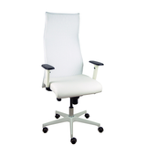 Sillón de oficina Piqueras y Crespo Sahuco Blanco Similpiel + Malla - Blanco