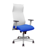 Sillón de oficina Piqueras y Crespo Sahuco Blanco Bali + - Ref. fabricante 13SM10B100B354BR65G - Blanco / Azul