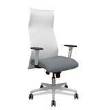 Sillón de oficina Piqueras y Crespo Sahuco Blanco Bali + - Ref. fabricante 13SM10B100B354BR65G - Blanco / Gris