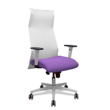 Sillón de oficina Piqueras y Crespo Sahuco Blanco Bali + - Ref. fabricante 13SM10B100B354BR65G - Blanco / Lila