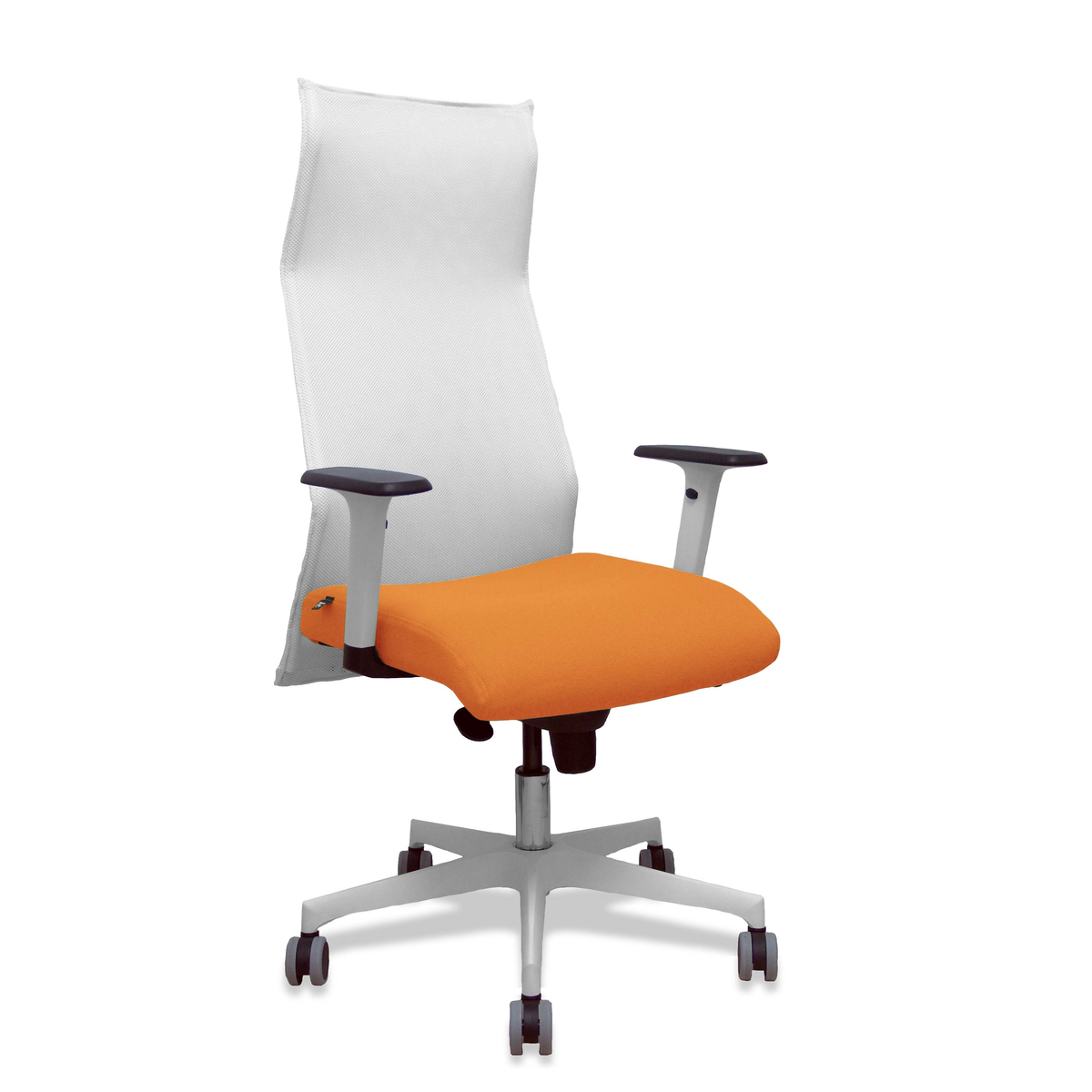 Sillón de oficina Piqueras y Crespo Sahuco Blanco Bali + - Ref. fabricante 13SM10B100B354BR65G - Blanco / Naranja
