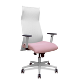 Sillón de oficina Piqueras y Crespo Sahuco Blanco Bali + - Ref. fabricante 13SM10B100B354BR65G - Blanco / Rosa