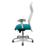 Sillón de oficina Piqueras y Crespo Sahuco Blanco Bali + - Ref. fabricante 13SM10B100B354BR65G - Blanco / Turquesa