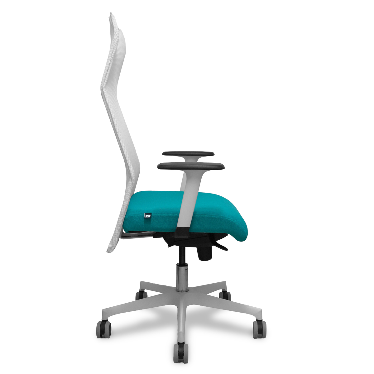 Sillón de oficina Piqueras y Crespo Sahuco Blanco Bali + - Ref. fabricante 13SM10B100B354BR65G - Blanco / Turquesa