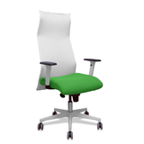 Sillón de oficina Piqueras y Crespo Sahuco Blanco Bali + - Ref. fabricante 13SM10B100B354BR65G - Blanco / Verde