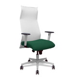 Sillón de oficina Piqueras y Crespo Sahuco Blanco Bali + - Ref. fabricante 13SM10B100B354BR65G - Blanco / Verde Botella