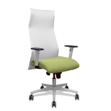 Sillón de oficina Piqueras y Crespo Sahuco Blanco Bali + - Ref. fabricante 13SM10B100B354BR65G - Blanco / Verde Oliva
