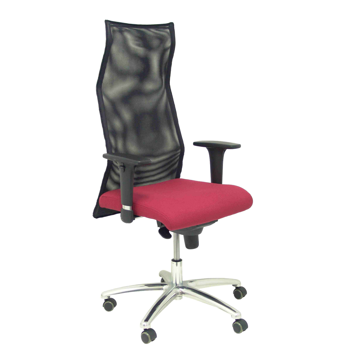 Sillón de oficina Piqueras y Crespo Sahuco Bali + Malla - Ref. fabricante 13SBALI100 - Granate