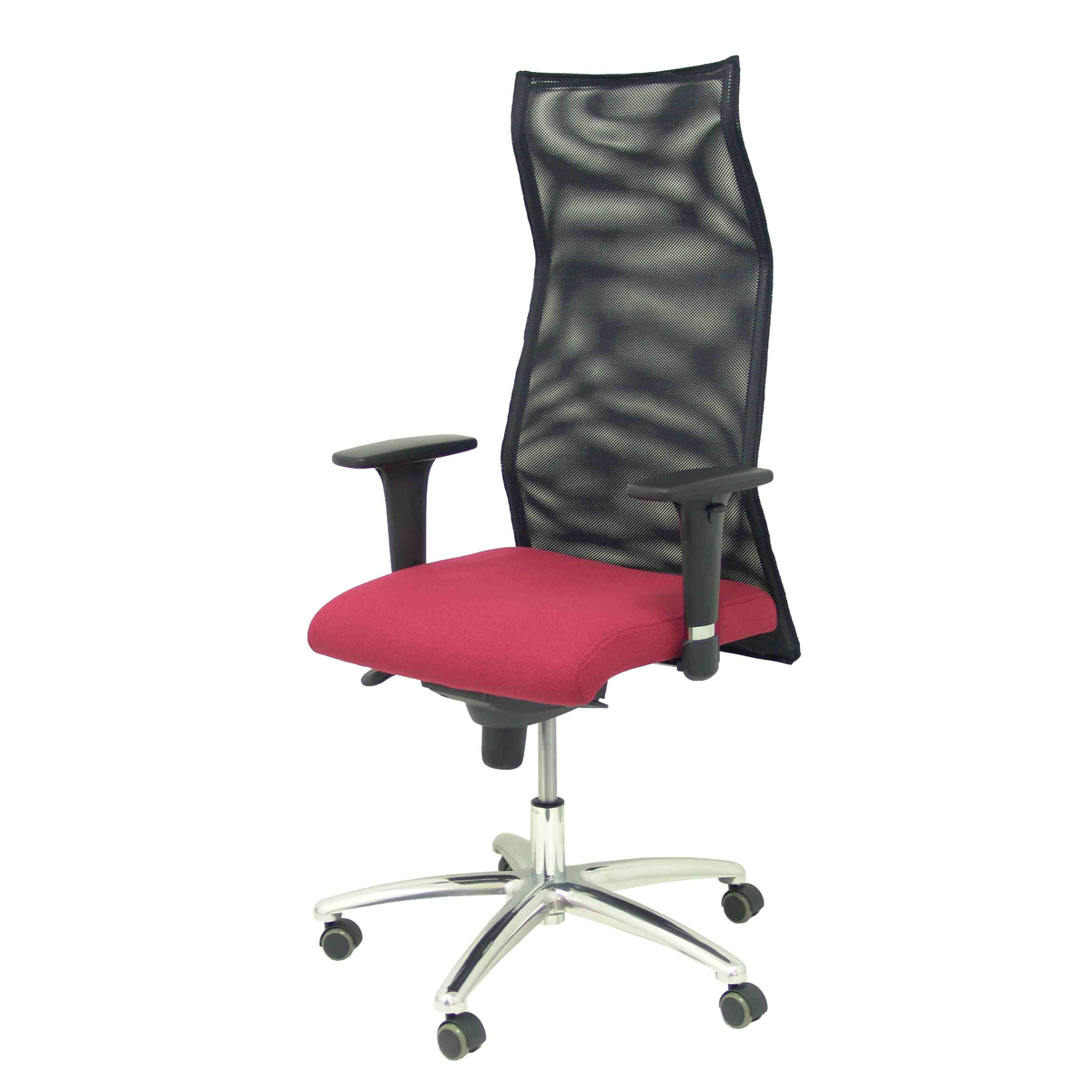 Sillón de oficina Piqueras y Crespo Sahuco Bali + Malla - Ref. fabricante 13SBALI100 - Granate