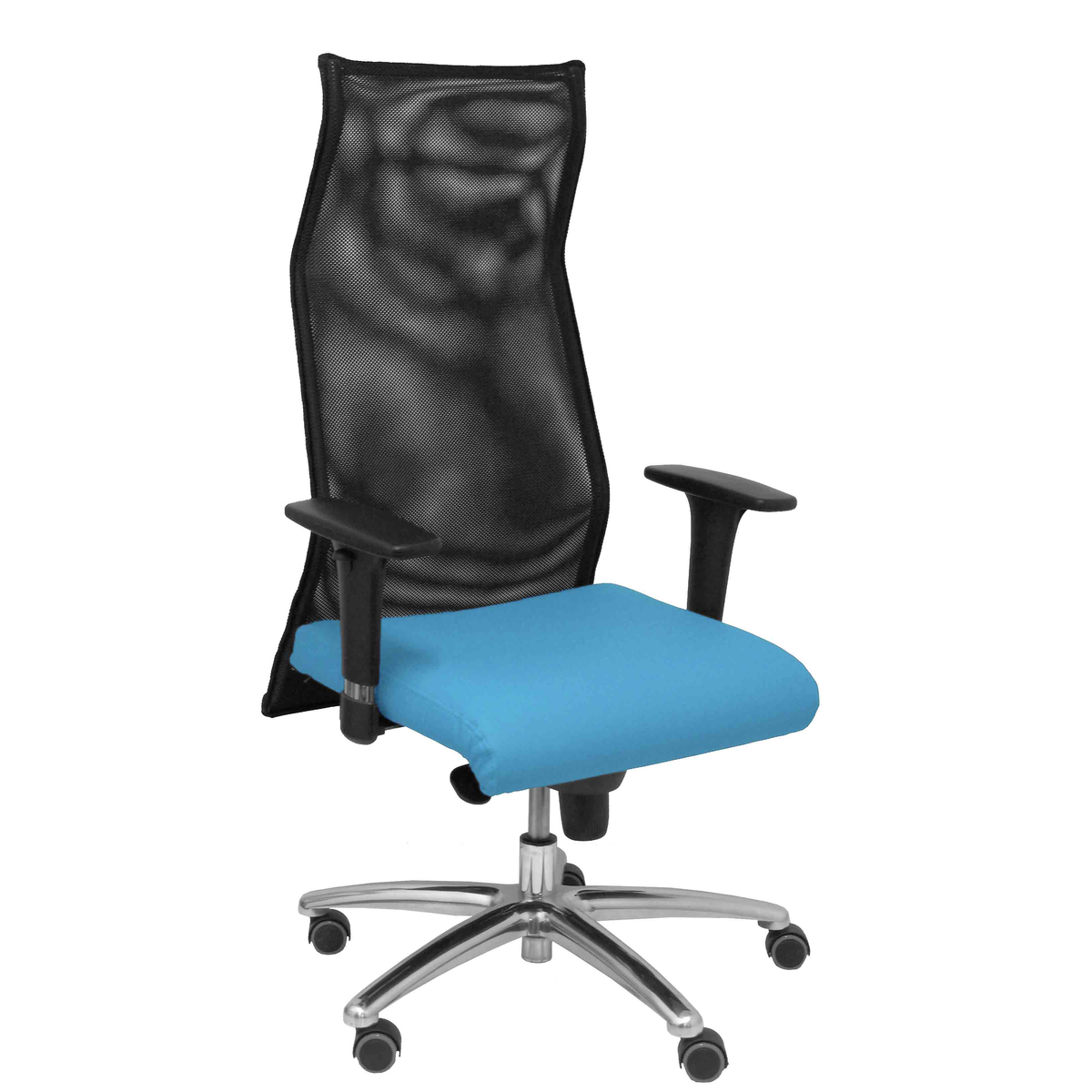 Sillón de oficina Piqueras y Crespo Sahuco Similpiel + - Ref. fabricante 13SM840SP100B24APRP - Azul Claro